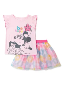 Minnie Mouse Toddler Girl s Short Sleeve All Over Print Dress Sizes 12M 5T