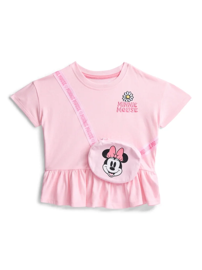 Minnie Mouse Twill Romper for Toddler Girls – Charming Front & Back Graphics β alternate angle showing full product