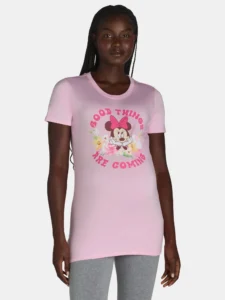 Minnie Mouse Toddler Short Sleeve Graphic Crewneck Tee Sizes 12M 5T 2