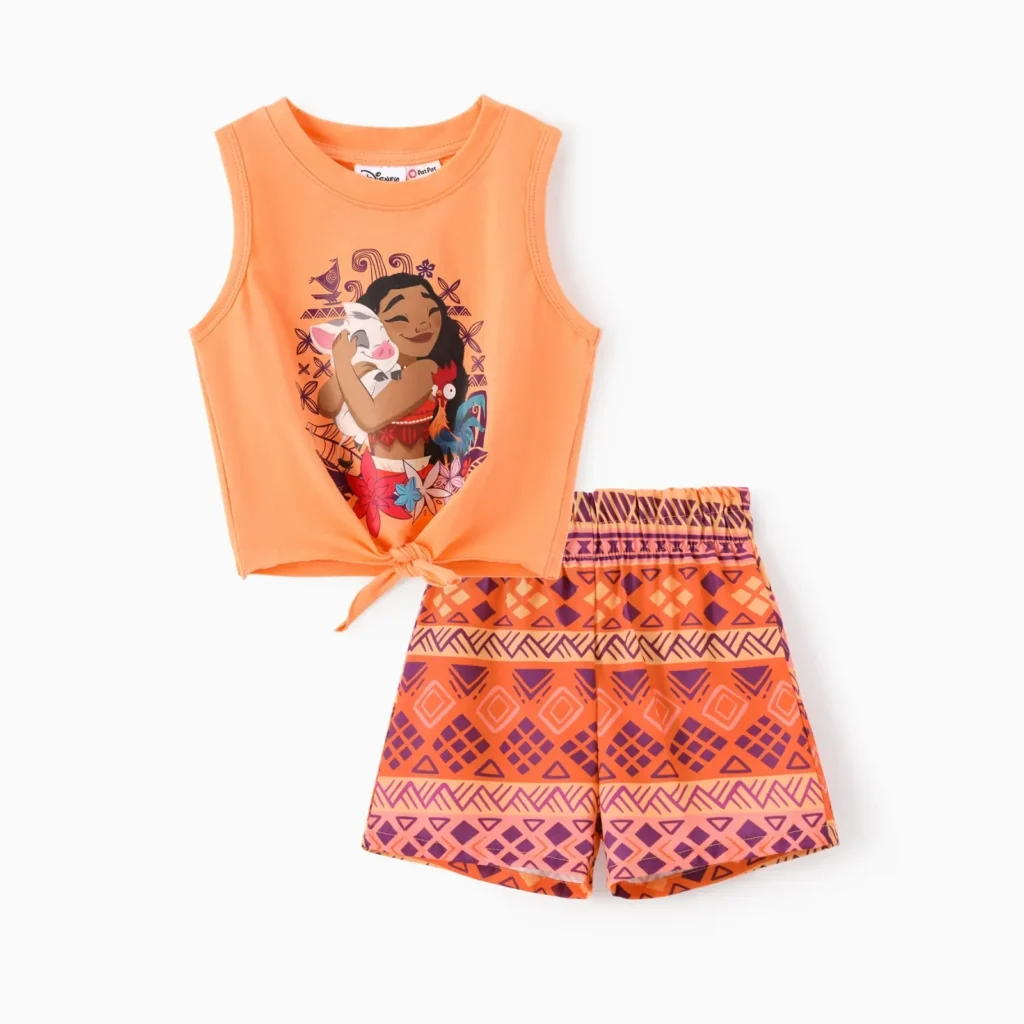 Disney Moana Sunkissed Ringer Graphic Tank Top – Summer Essential β alternate angle showing full product