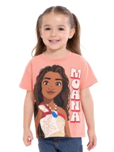 Moana Toddler Short Sleeve Graphic Crewneck Tee Sizes 12M 5T