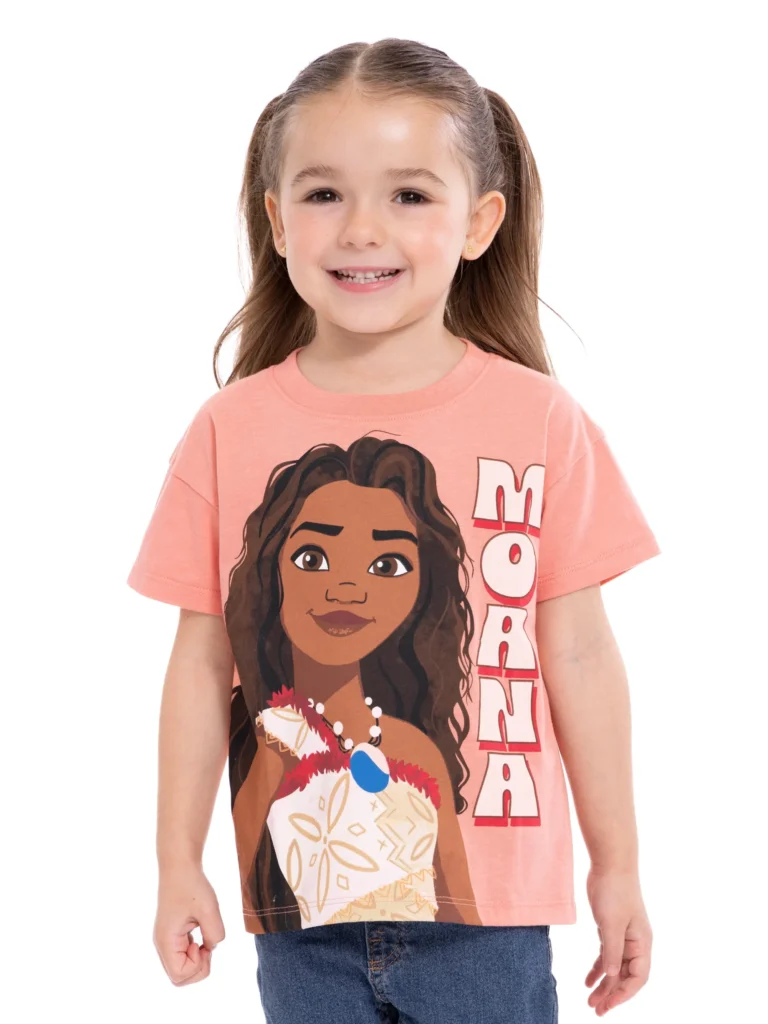 Moana Toddler Short Sleeve Graphic Crewneck Tee Sizes 12M 5T