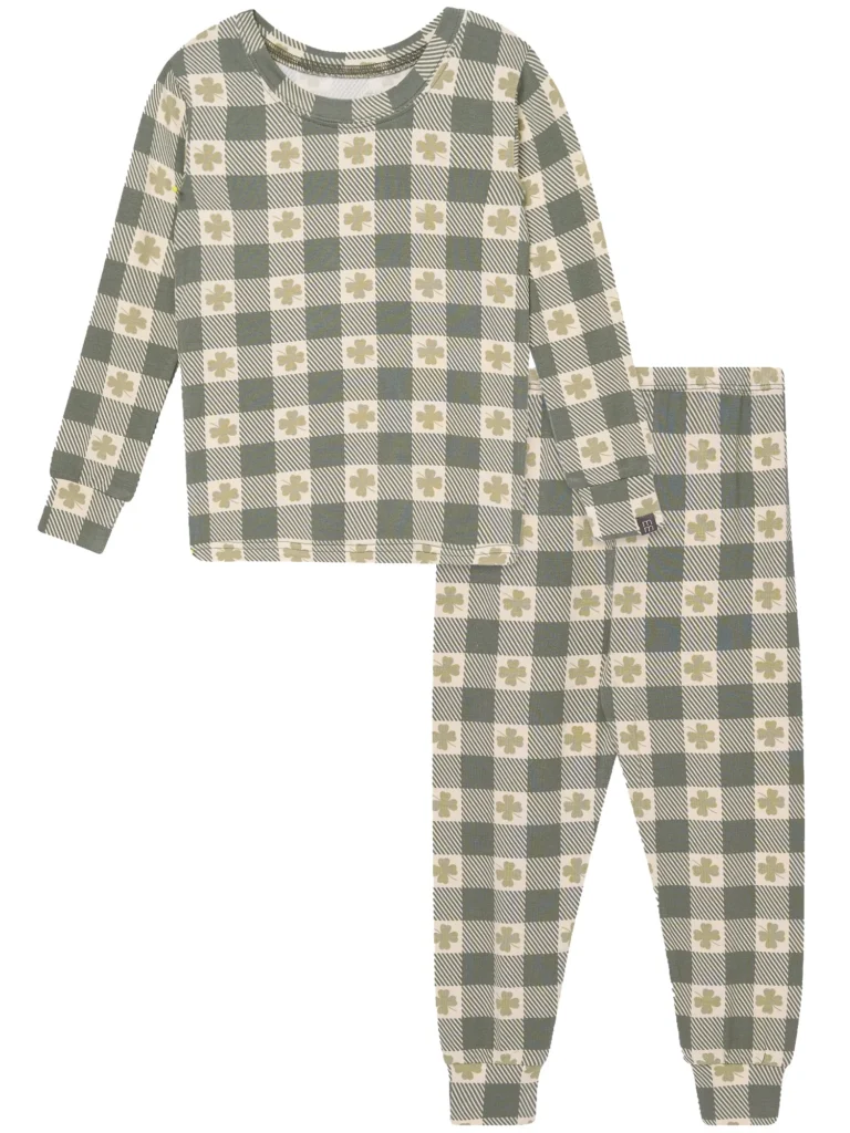 Modern Moments by Gerber Neutral St. Patrick’s Day Toddler PJs β alternate angle showing full product