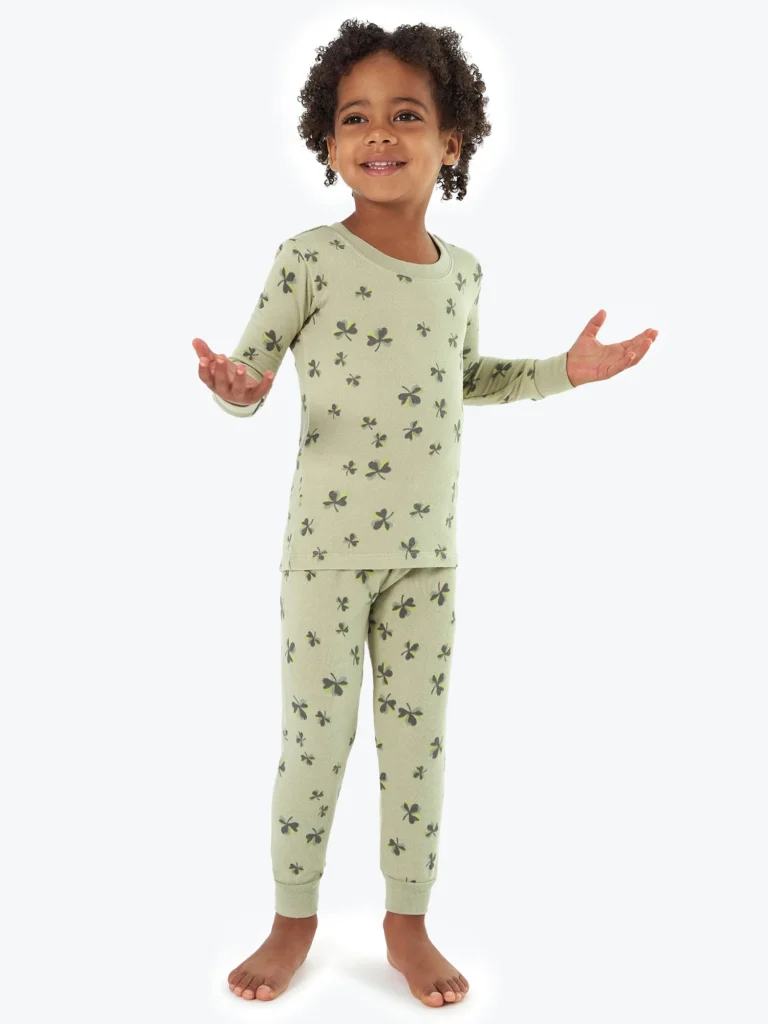 Modern Moments by Gerber Neutral St. Patrick’s Day Toddler PJs β close-up detail of design and finish