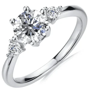 Moissanite by Cate Chloe Octavia 925 Sterling Silver Engagement Ring for Women Gift for her