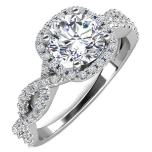 Moissanite by Cate Chloe Octavia 925 Sterling Silver Engagement Ring for Women Gift for her