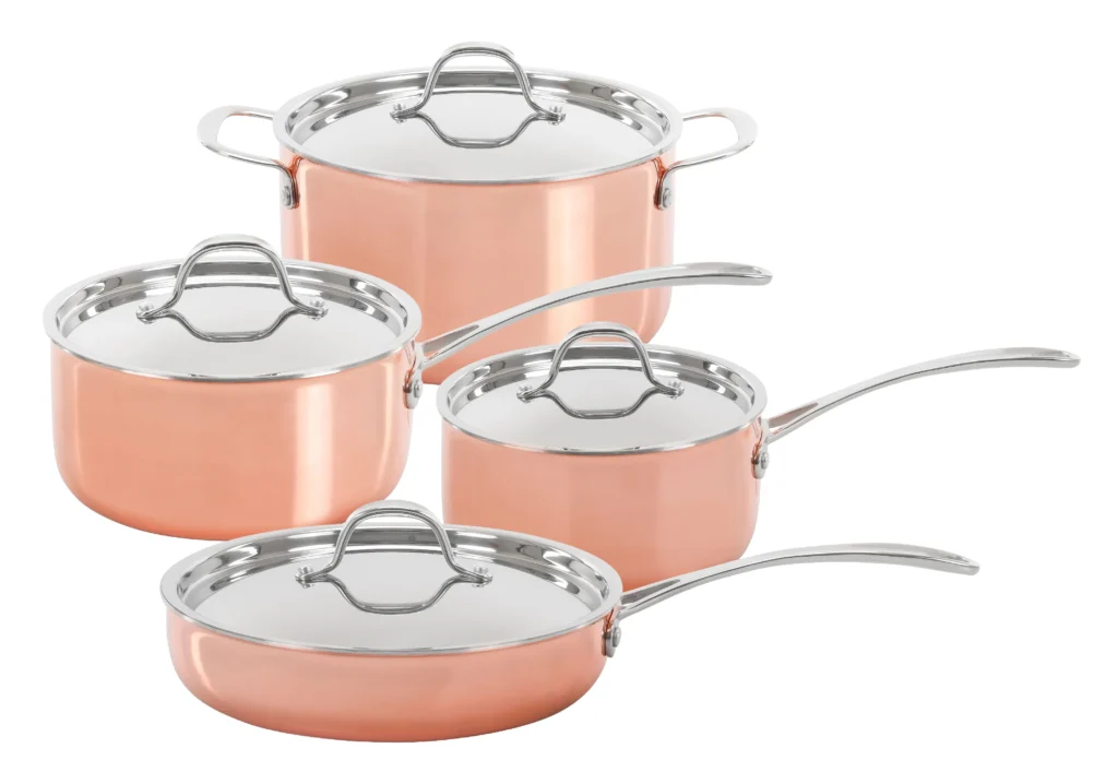 MS 8-Inch Triply Stainless Steel Skillet – Durable & Even Heat β close-up detail of design and finish
