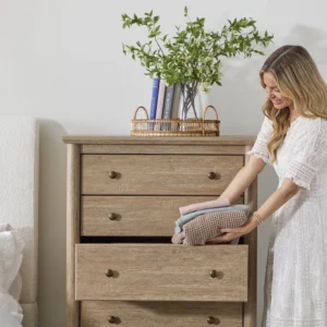 My Texas House Monroe 5 Drawer Dresser Brushed Oak Finish