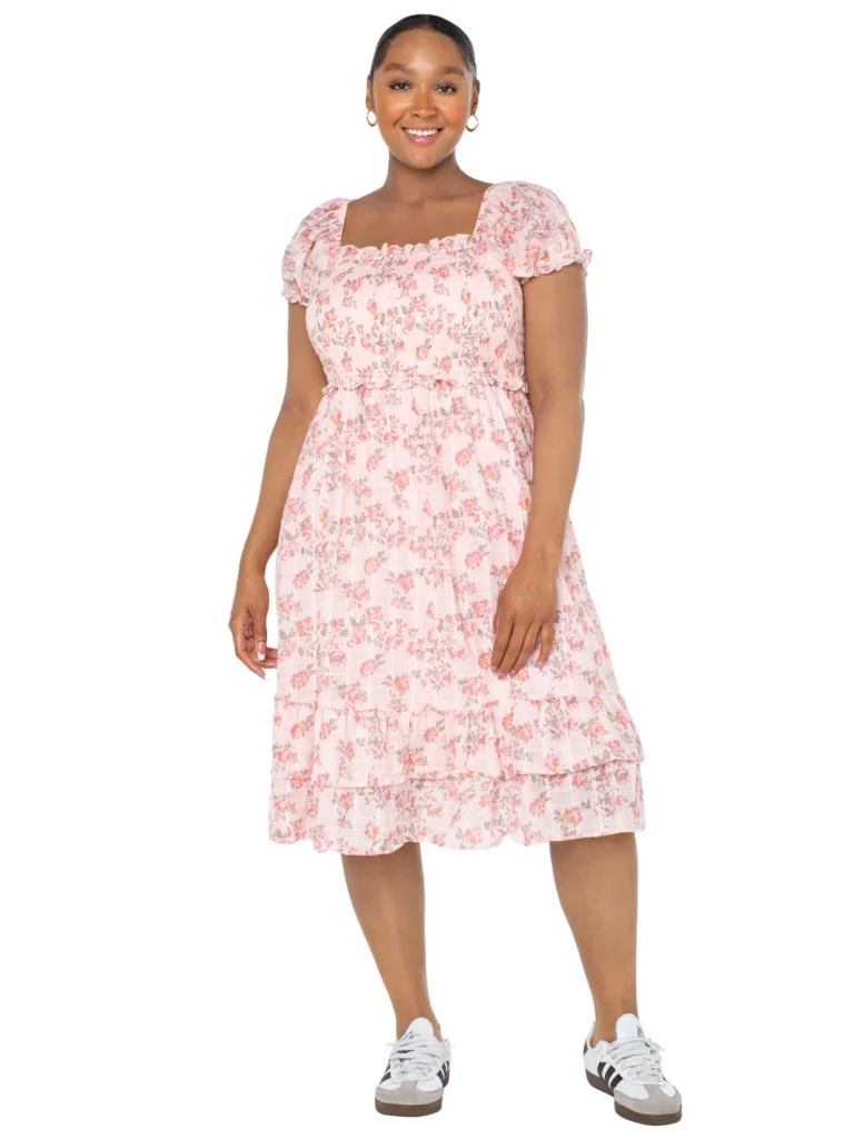 Netflix Bridgerton Puff Sleeve Mini Dress from Celebrity Pink Women s and Women s Plus Sizes XS XXXL