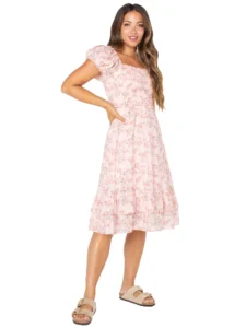 Netflix Bridgerton Puff Sleeve Mini Dress from Celebrity Pink Women s and Women s Plus Sizes XS XXXL