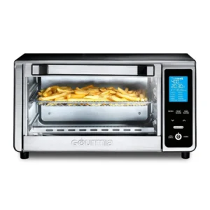 New Gourmia 1700W 6 Slice Digital Toaster Oven Air Fryer With 19 One Touch Presets Stainless Steel