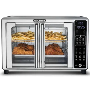 New Gourmia 6 Slice Digital Toaster Oven Air Fryer with 19 One Touch Presets Stainless Steel