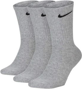 Nike Unisex Everyday Cotton Cushioned Crew Training Socks with DRI FIT Technology Large Black Pack of 6 Pairs