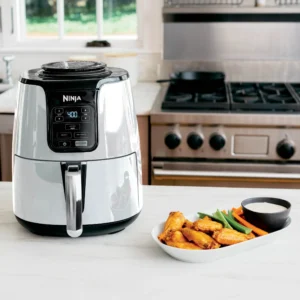 Ninja 4Qt Air Fryer Nonstick Basket with Crisper Plate 1550 Watts White