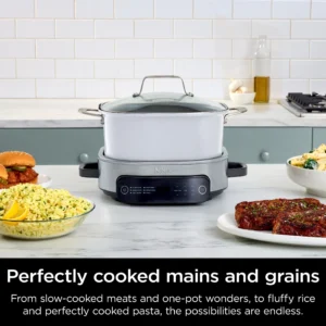 Ninja Foodi 6 5 qt Everyday Possible Cooker Stainless Steel White Multi Cooker Slow Cooker