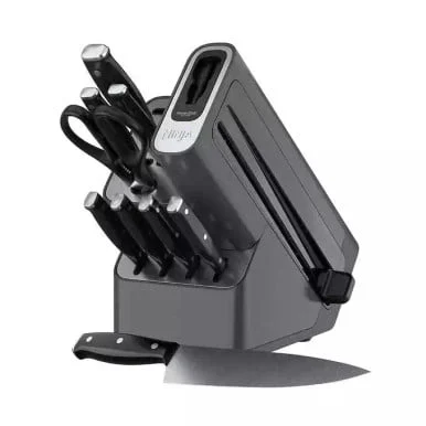 Ninja Foodi NeverDull 10-Piece Knife System – Self-Sharpening Stainless Steel — alternate angle showing full product