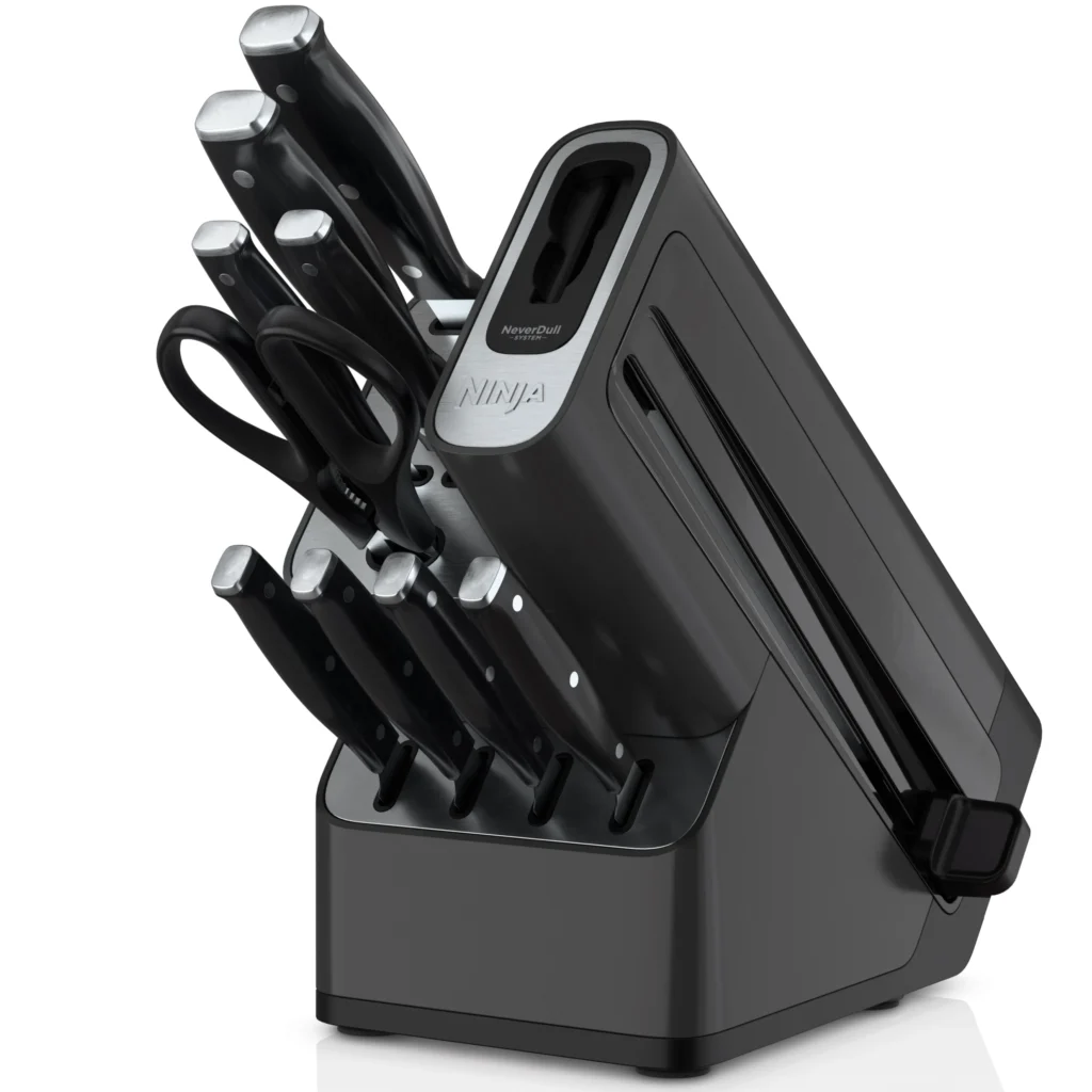 Ninja Foodi NeverDull 10-Piece Knife System – Self-Sharpening Stainless Steel — close-up detail of design and finish