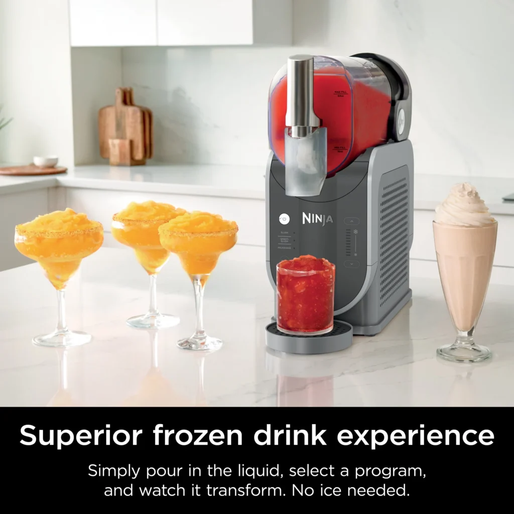 Ninja Rapid-Freeze Frozen Drink Maker – Professional Slushies — alternate angle showing full product