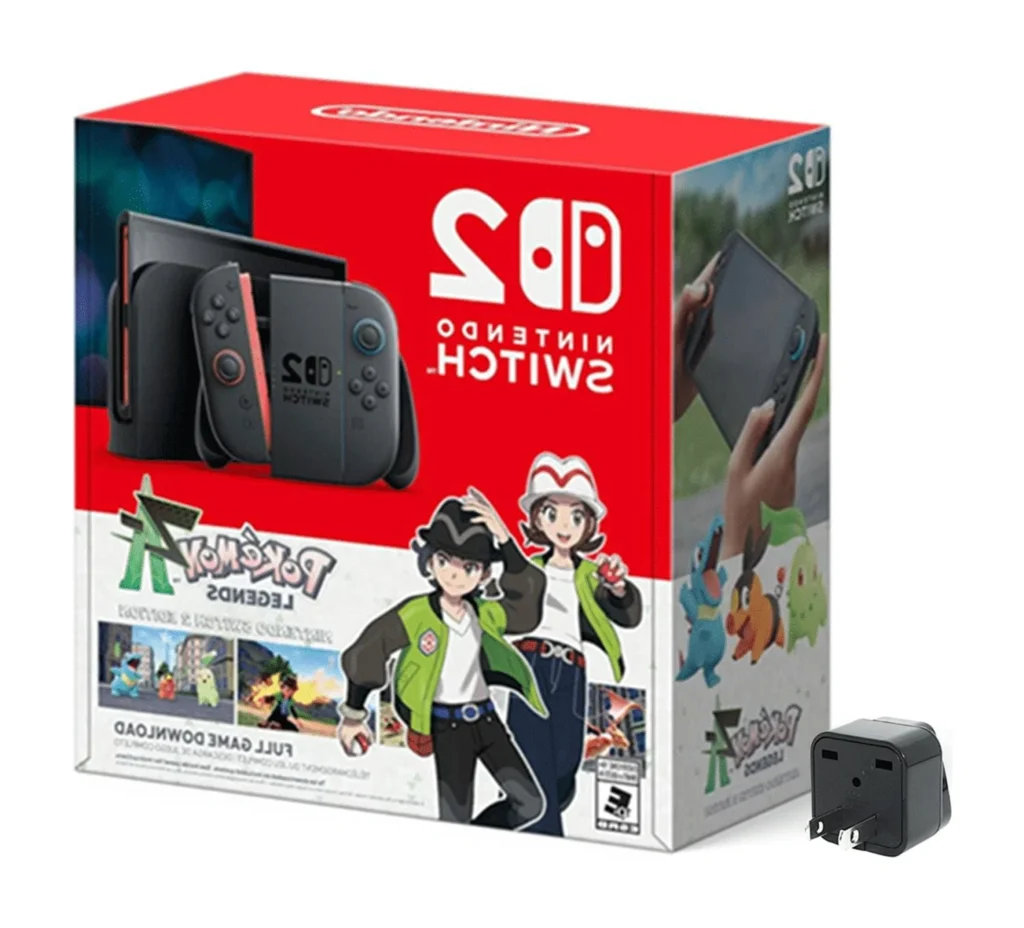 Nintendo Switch 2 Pokemon Legends Z-A Edition Bundle – Exclusive Game — close-up detail of design and finish