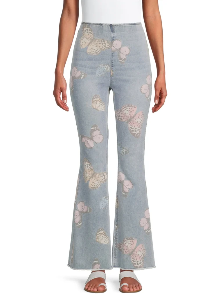 No Boundaries Low Rise Flare Jeans – Stylish 31″ Inseam Denim β alternate angle showing full product
