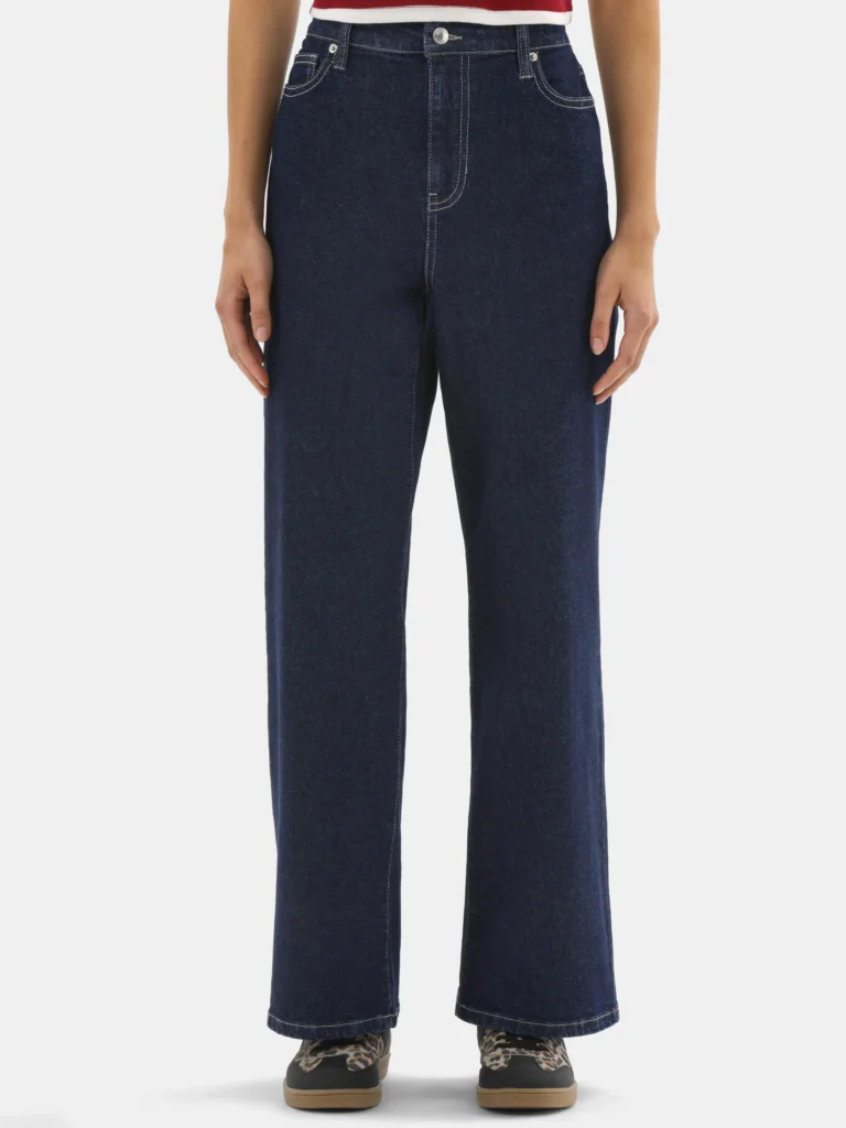 No Boundaries Mid Rise Baggy Wide Leg Jean – Effortless Style — alternate angle showing full product