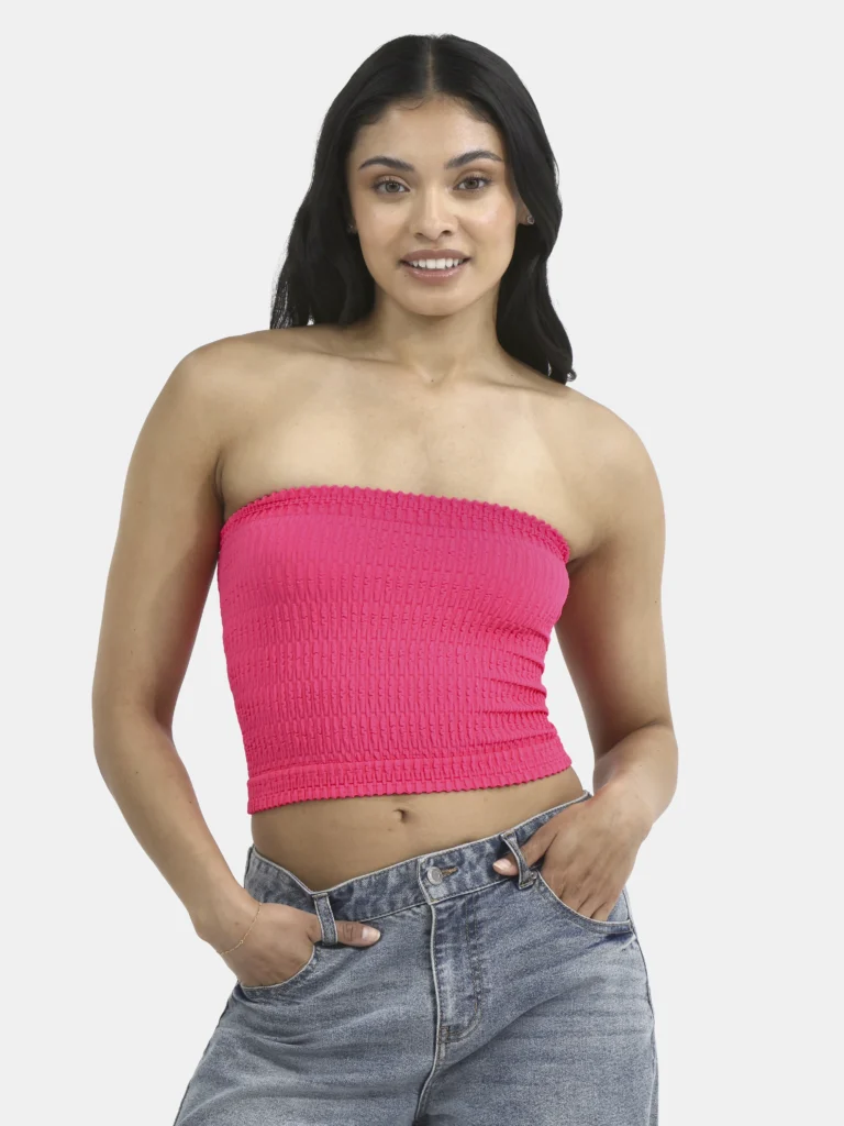 No Boundaries Seamless Textured Tube Top – Versatile Comfort β close-up detail of design and finish