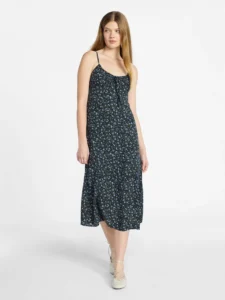 No Boundaries Shirred Bust Midi Dress Juniors