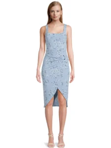 No Boundaries Shirred Bust Midi Dress Juniors