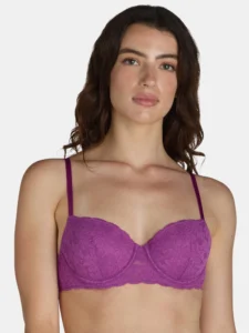 No Boundaries Women s Bow Lace Half Cup Bra Sizes 34B 40DD