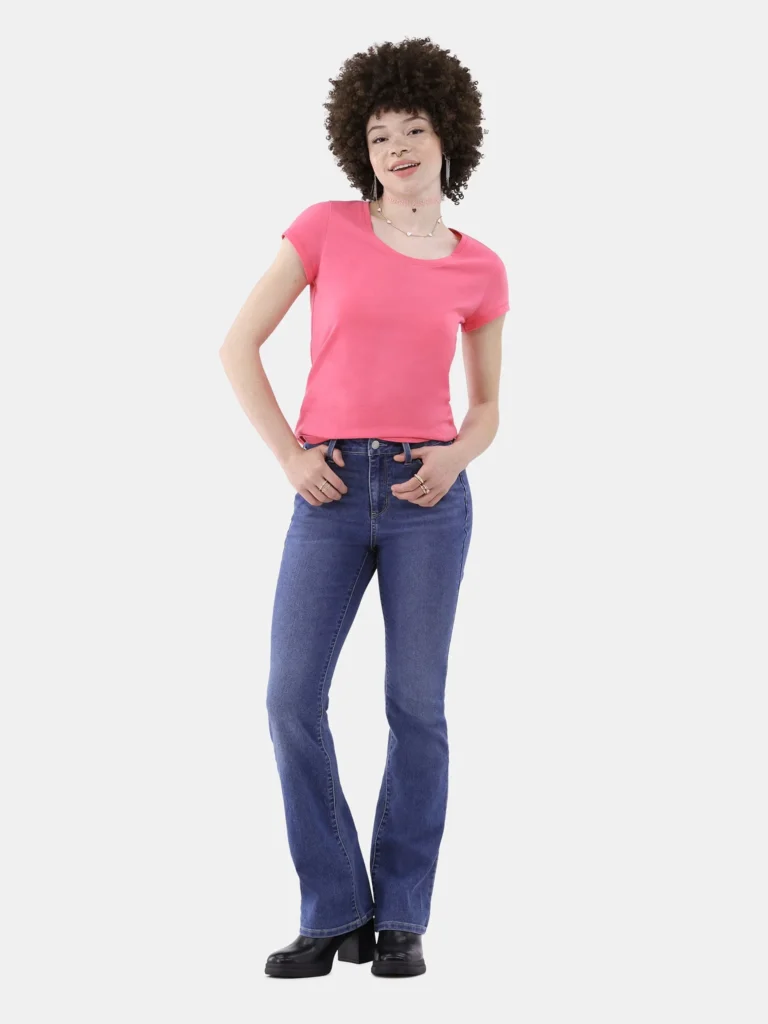 No Boundaries Women’s Mid-Rise Denim Shorts – Classic 3-Inch Inseam β alternate angle showing full product