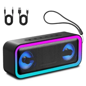 Okko Sonic Bass V4 Portable Bluetooth Speaker with Microphone LED Lighting