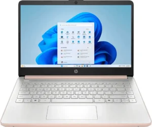 Open Box HP 14 inch HD Windows Laptop Intel Processor N150 4GB RAM 128GB UFS Tranquil Pink