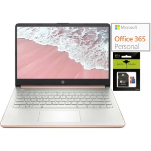 Open Box HP 14 inch HD Windows Laptop Intel Processor N150 4GB RAM 128GB UFS Tranquil Pink