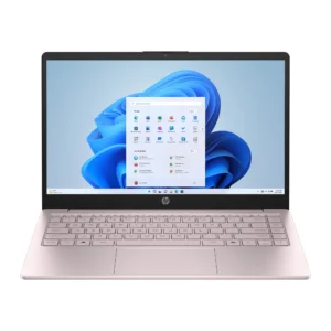 Open Box HP 14 inch HD Windows Laptop Intel Processor N150 4GB RAM 128GB UFS Tranquil Pink
