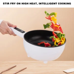 OVENTE Electric Skillet and Frying Pan 12 Round Cooker with Nonstick Coating Black SK11112B