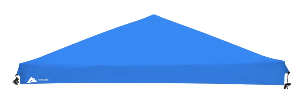 Ozark Trail 10×10 Instant Canopy – Slant Leg Shade Shelter (Blue) — close-up detail of design and finish