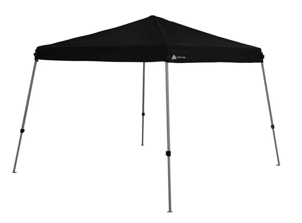 Ozark Trail 10×10 Instant Canopy – Slant Leg Shade Shelter (Blue) — alternate angle showing full product