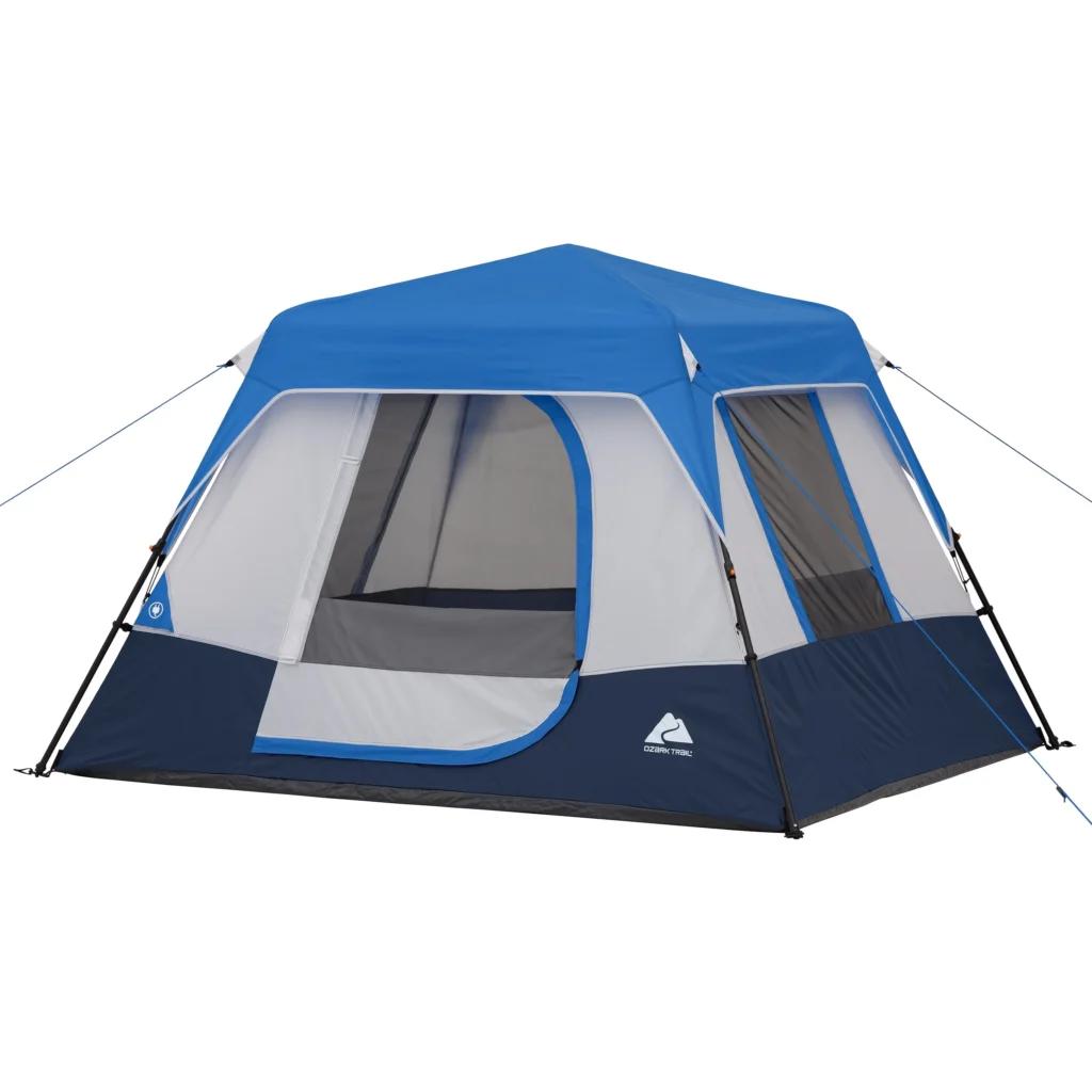 Ozark Trail 15 x 15 8 Person Glamping Bell Tent with String Lights 22 57 lbs — alternate angle showing full product