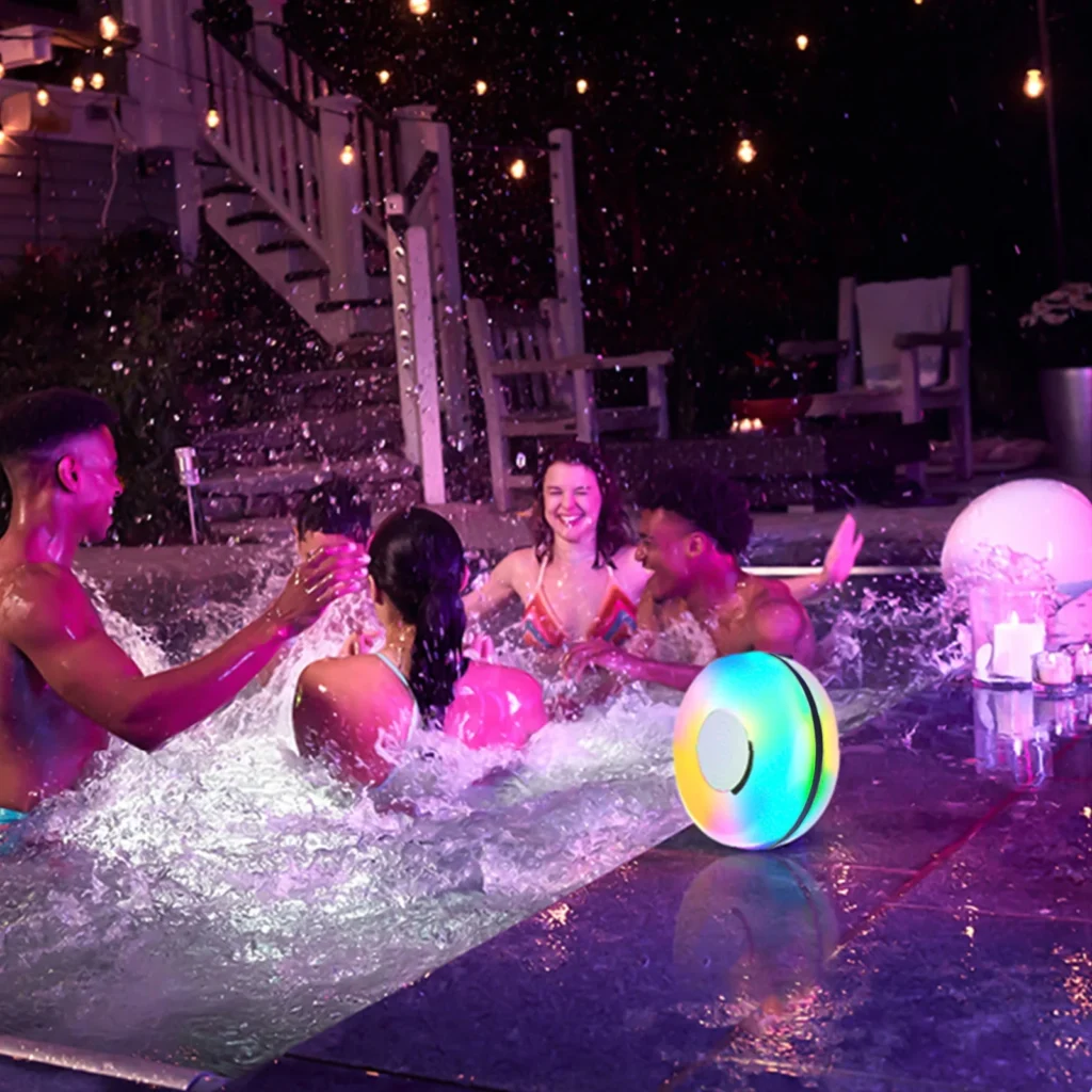 Packed Party Floating Waterproof Bluetooth Speaker – Inflatable Car Design β alternate angle showing full product