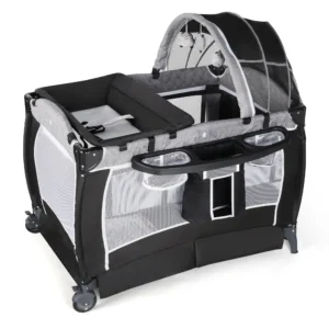 Pamo Babe Unisex Nursery Center Baby Playard with Bassinet Changing Table 0 36 Months