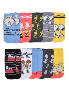 Peanuts Womens 10 Pack Low Cut Socks Sock Size 9 11