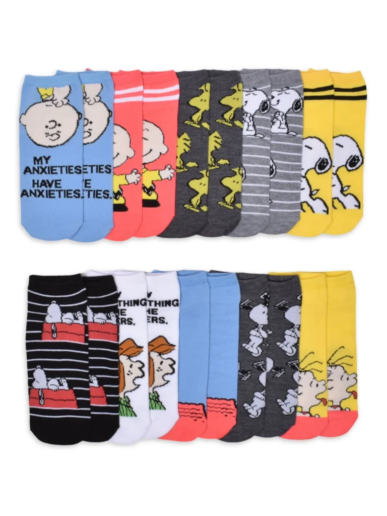 Peanuts Womens 10 Pack Low Cut Socks Sock Size 9 11