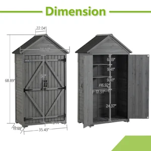 PETSCOSSET Outdoor Storage Shed Garden Storage Cabinet