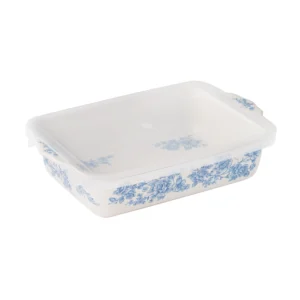 Pioneer Woman Agatha Green Large Rectangle Baker with PP Lid 9×13