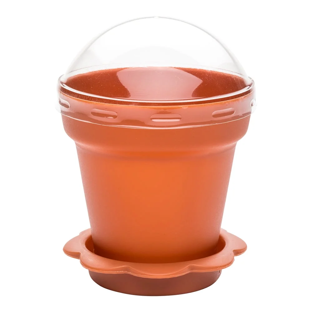 PLASTIC FLOWER CUP — alternate angle showing full product
