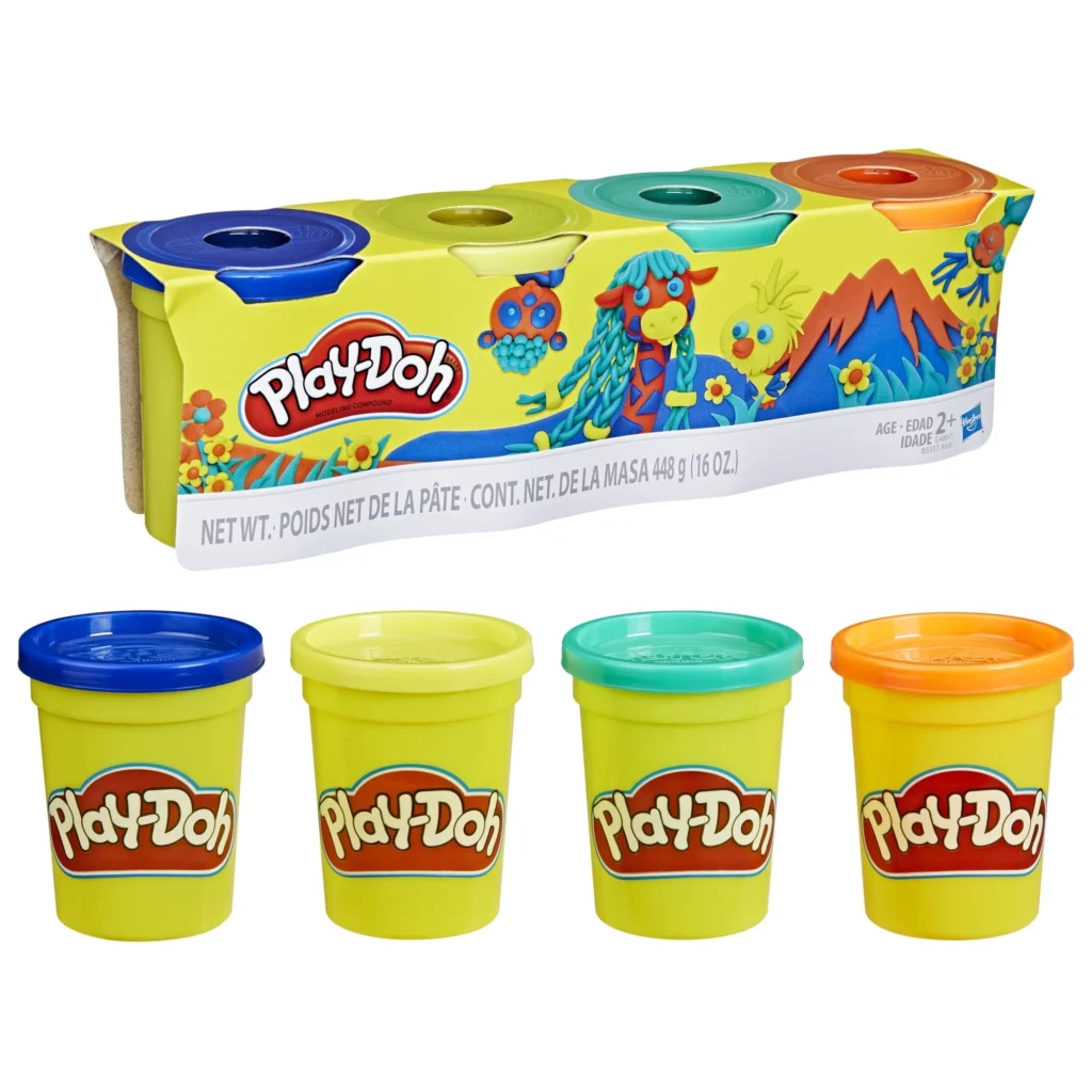 Play-Doh Wild Colors 4-Pack Compound – Creative Modeling Fun — close-up detail of design and finish