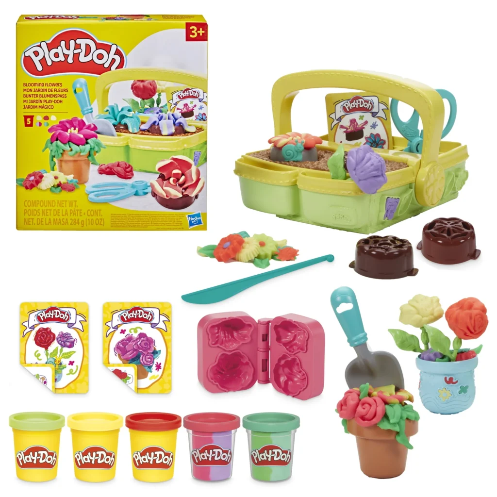 Play Doh Blooming Flowers Arts Crafts Toy Set for Girls Boys 3