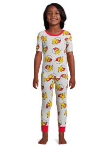 Pokemon Boys 2 Piece Short Sleeve Top and Pant Pajama Set Sizes 4 12