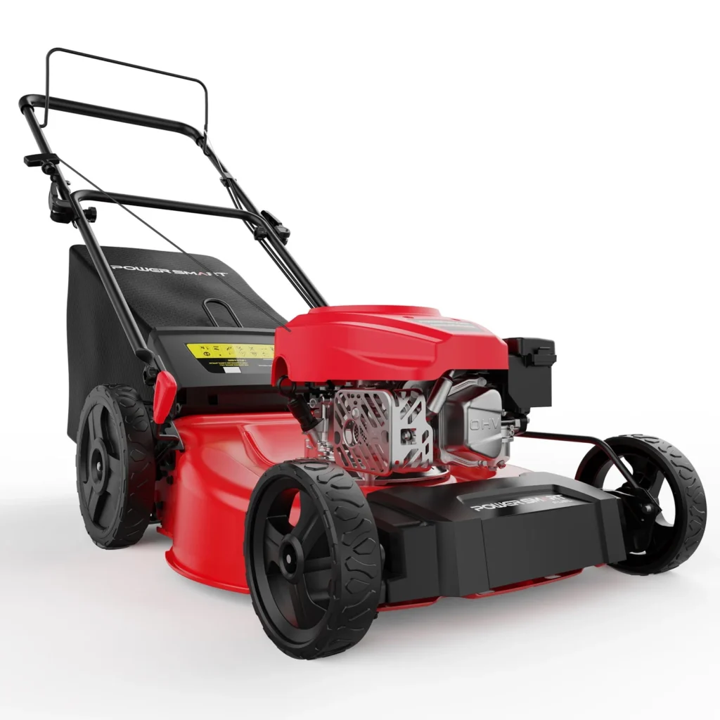 PowerSmart 21-inch 144cc Gas Push Mower – 3-in-1, 6-Position Height β alternate angle showing full product