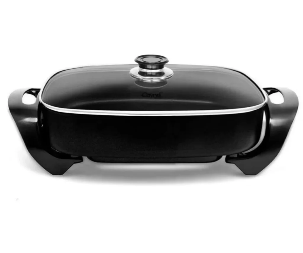 Presto Removable Handle Electric Griddle – Space-Saving Design β alternate angle showing full product